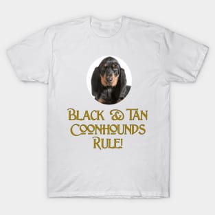 Black & Tan Coonhounds Rule! T-Shirt
